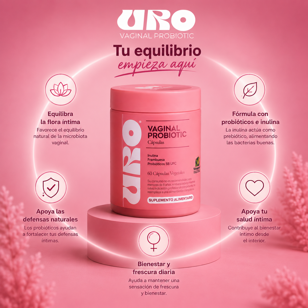 URO Vaginal Probiotic - Cápsulas