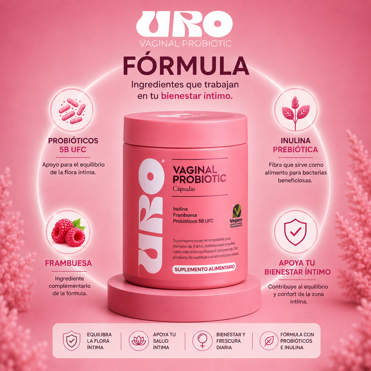 URO Vaginal Probiotic - Cápsulas